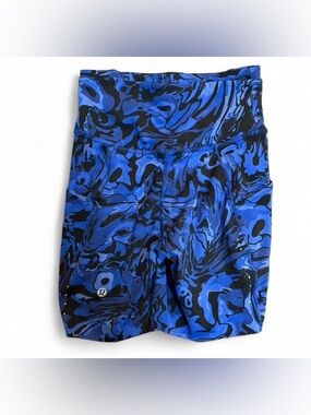 Lululemon- Blue and Black Swirl Athletic Shorts